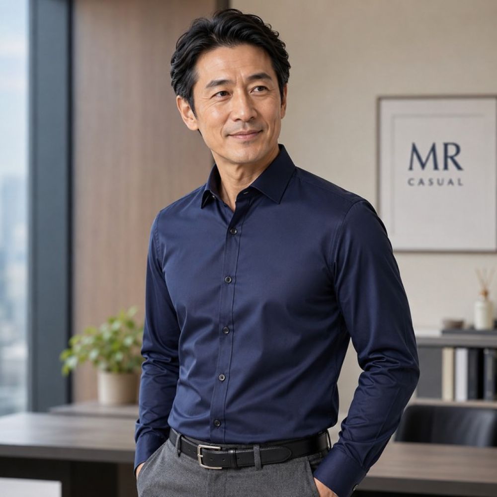 50代メンズファッション  【クラシック・ドレスシャツ】4カラー
