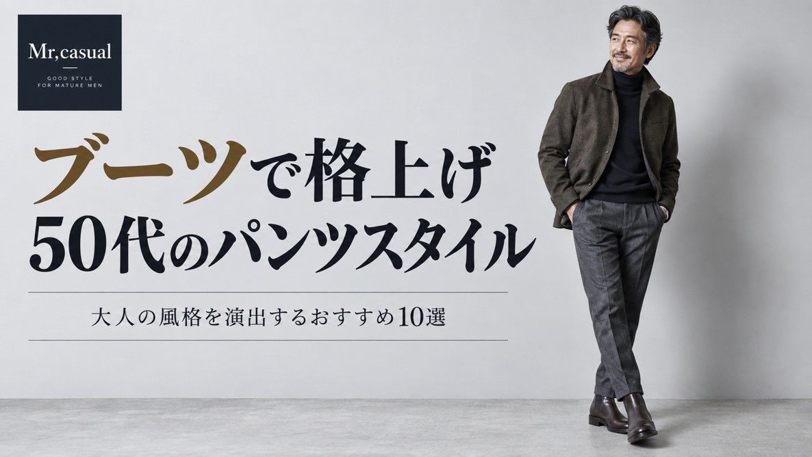 ブーツコーデで50代メンズのパンツスタイルを格上げ!大人の風格を演出するおすすめ10選