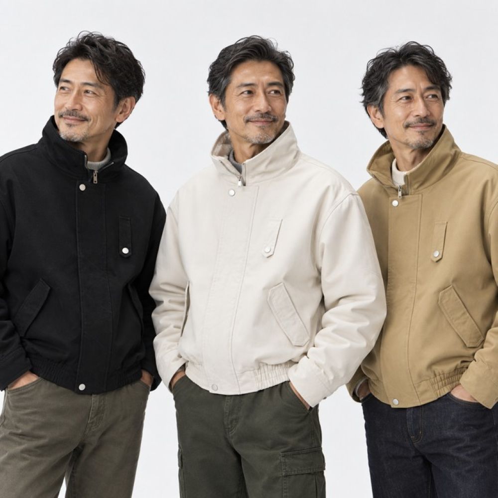 50代メンズファッション 裏ボア vintage風 【取り外し襟ジャケット】