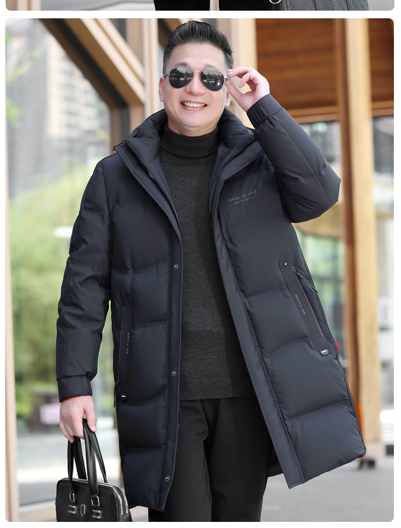 50代メンズファッション アウター 軽量ダウンロングコート