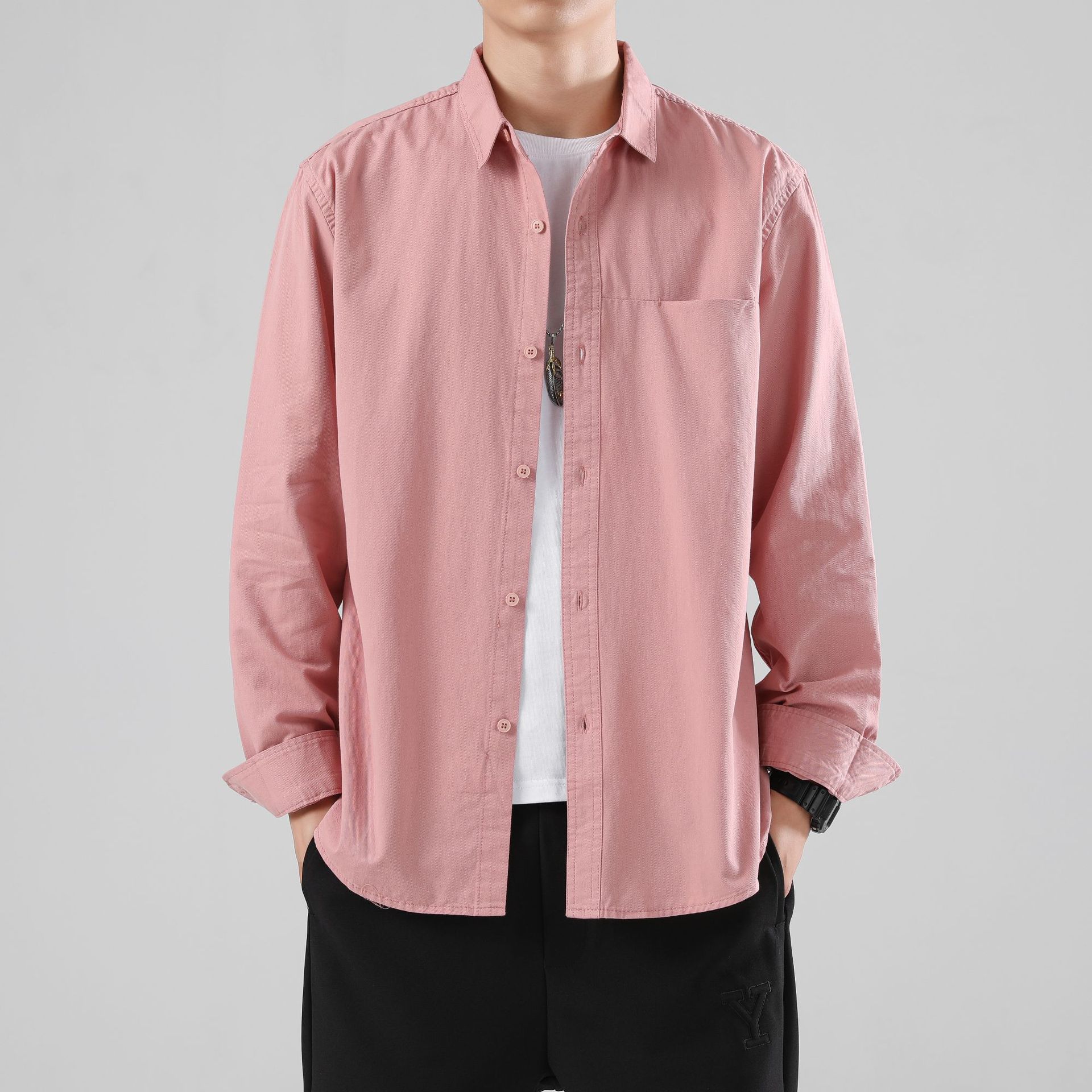 50代メンズファッション トップス シンプル上質シャツジャケット