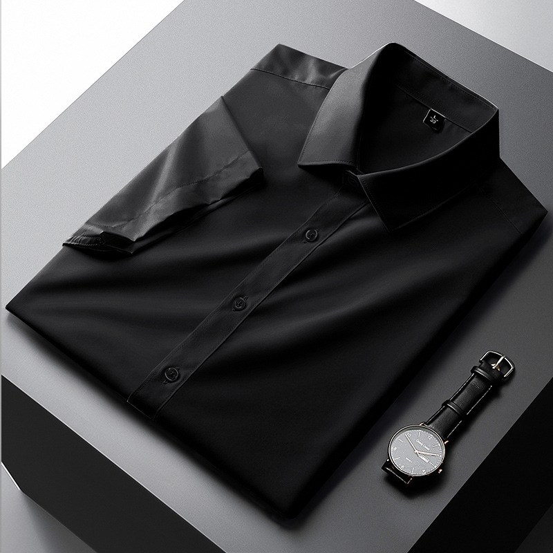 50代メンズファッション 　【上質シルエット半袖ワイシャツ】5カラータイプ