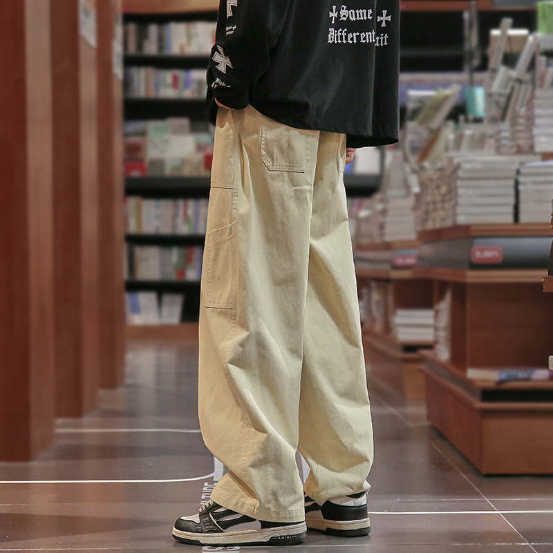 50代メンズファッション パンツ/ズボン ゆったりシルエット デザインワークパンツ