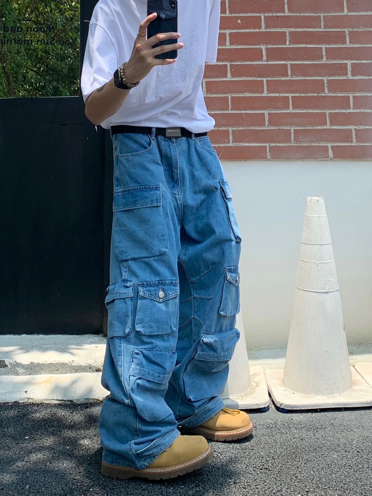 50代メンズファッション パンツ/ズボン ゆったりマルチポケット  ワーク風パンツ