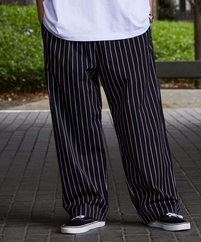 50代メンズファッション　パンツ/ズボン ワイドシルエット きれいめリラックスパンツ