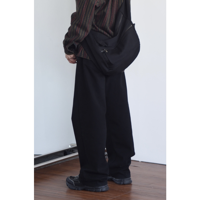 50代メンズファッション パンツ/ズボン ゆったりワイドストレートパンツ