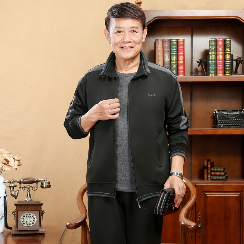 50代メンズファッション アウター シンプル スタンドジップ ブルゾン