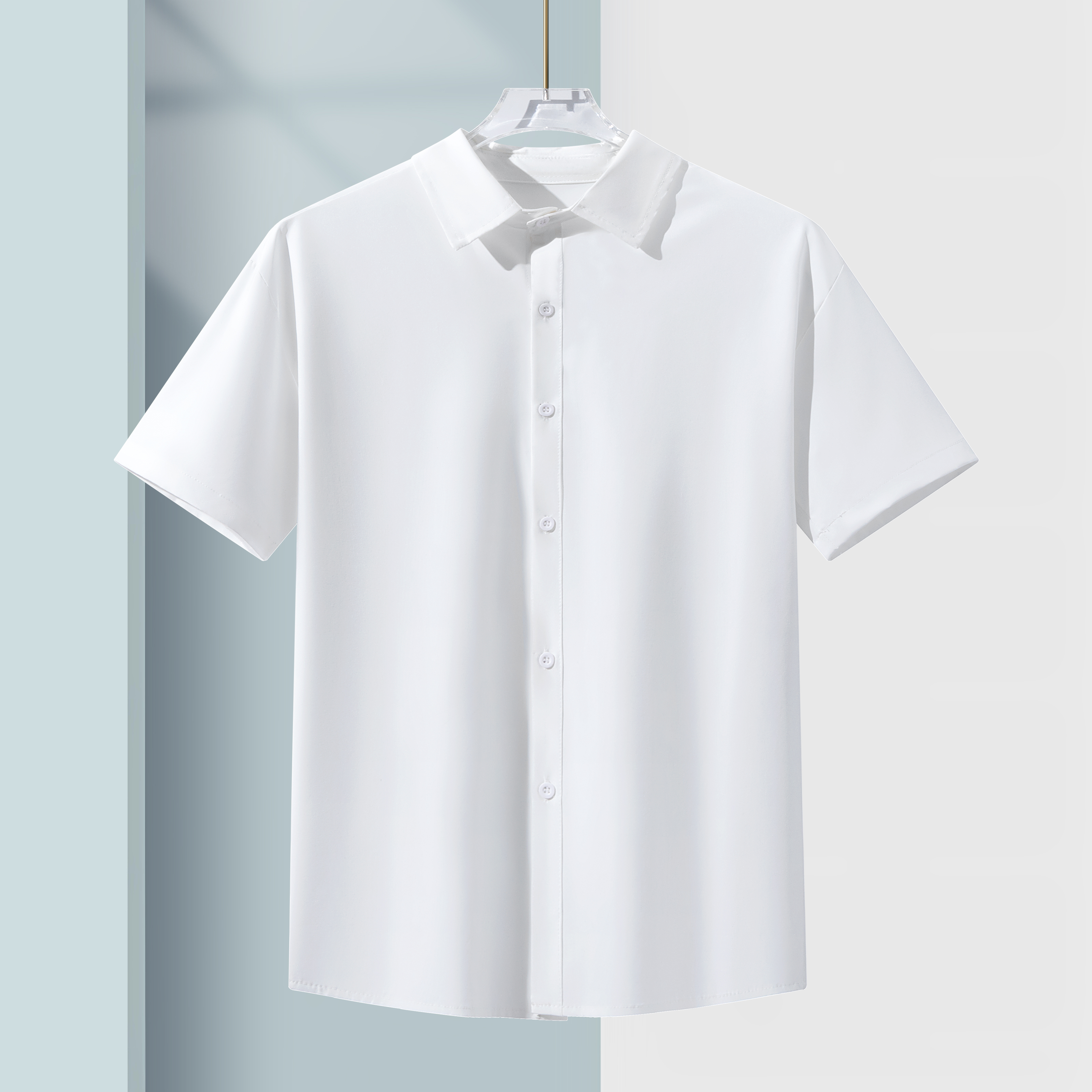 50代メンズファッション 【ドレープハーフスリーブシャツ】