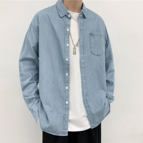 50代メンズファッション 春秋対応メンズ　【デニムシャツ長袖】
