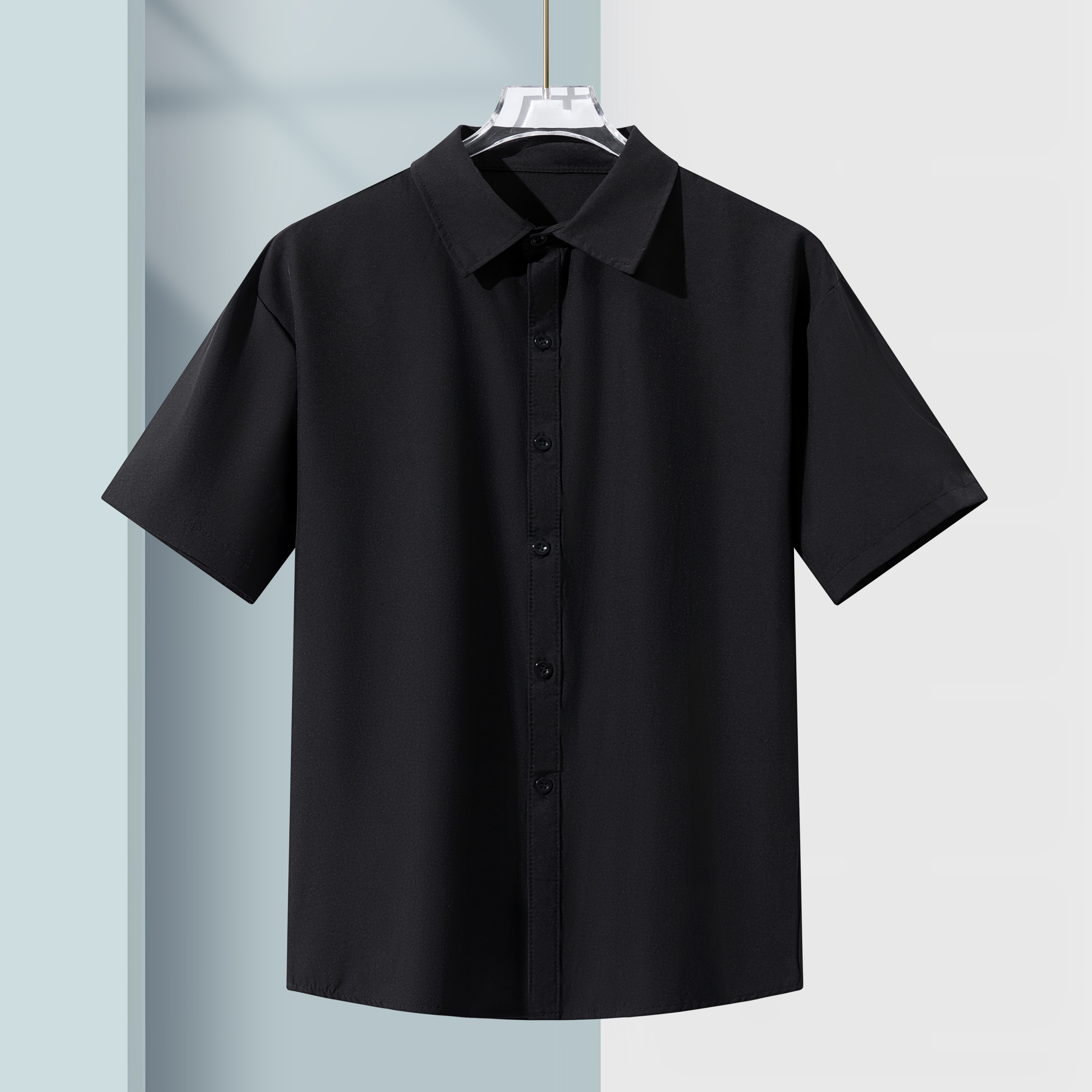50代メンズファッション 【ドレープハーフスリーブシャツ】