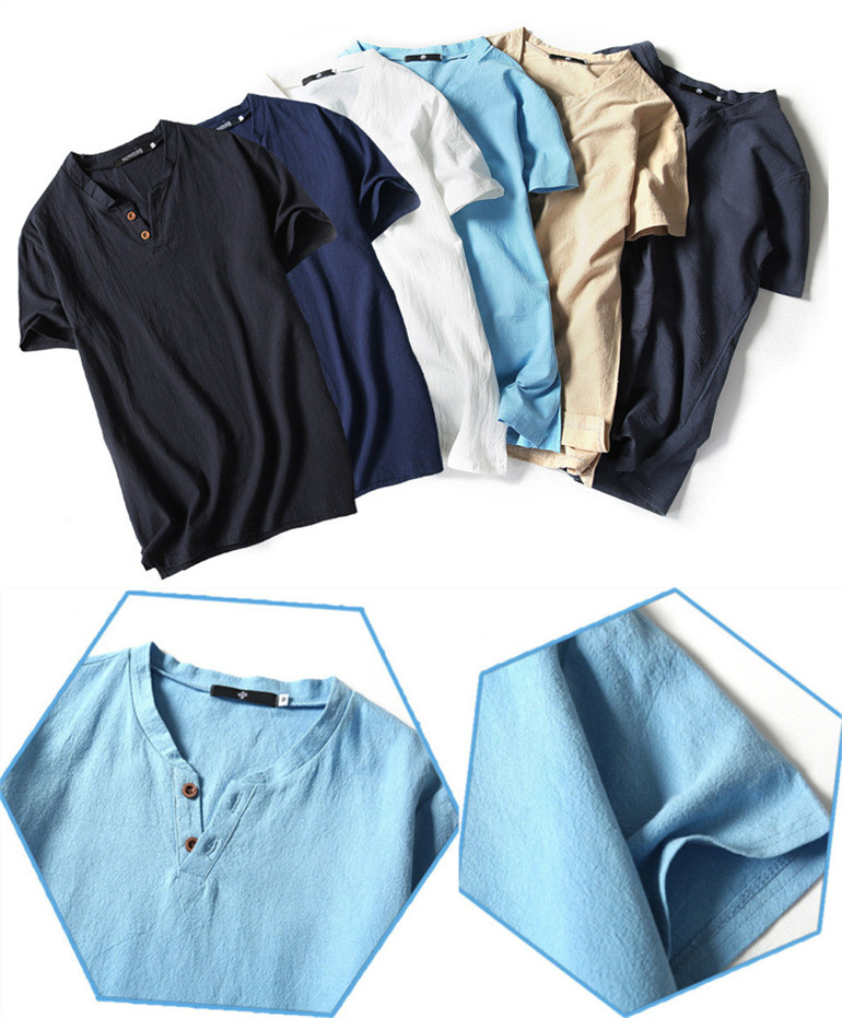 50代メンズファッション 大きいサイズ 【ヘンリーネック Tシャツ】５カラー