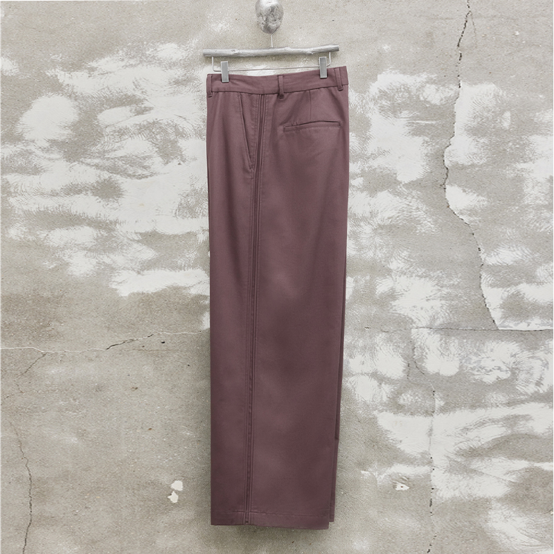 50代メンズファッション パンツ/ズボン ゆとりのあるワイドシルエットスラックス