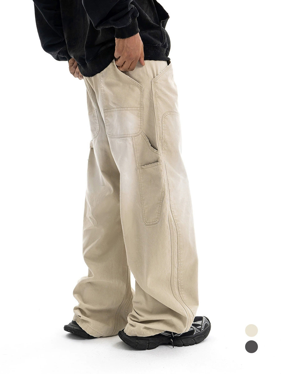 50代メンズファッション 男性用古着風【 ゆったりパンツ】 全2色