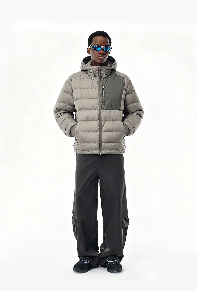 50代メンズファッション 高機能防水撥水中綿入りフード付きダウンジャケット