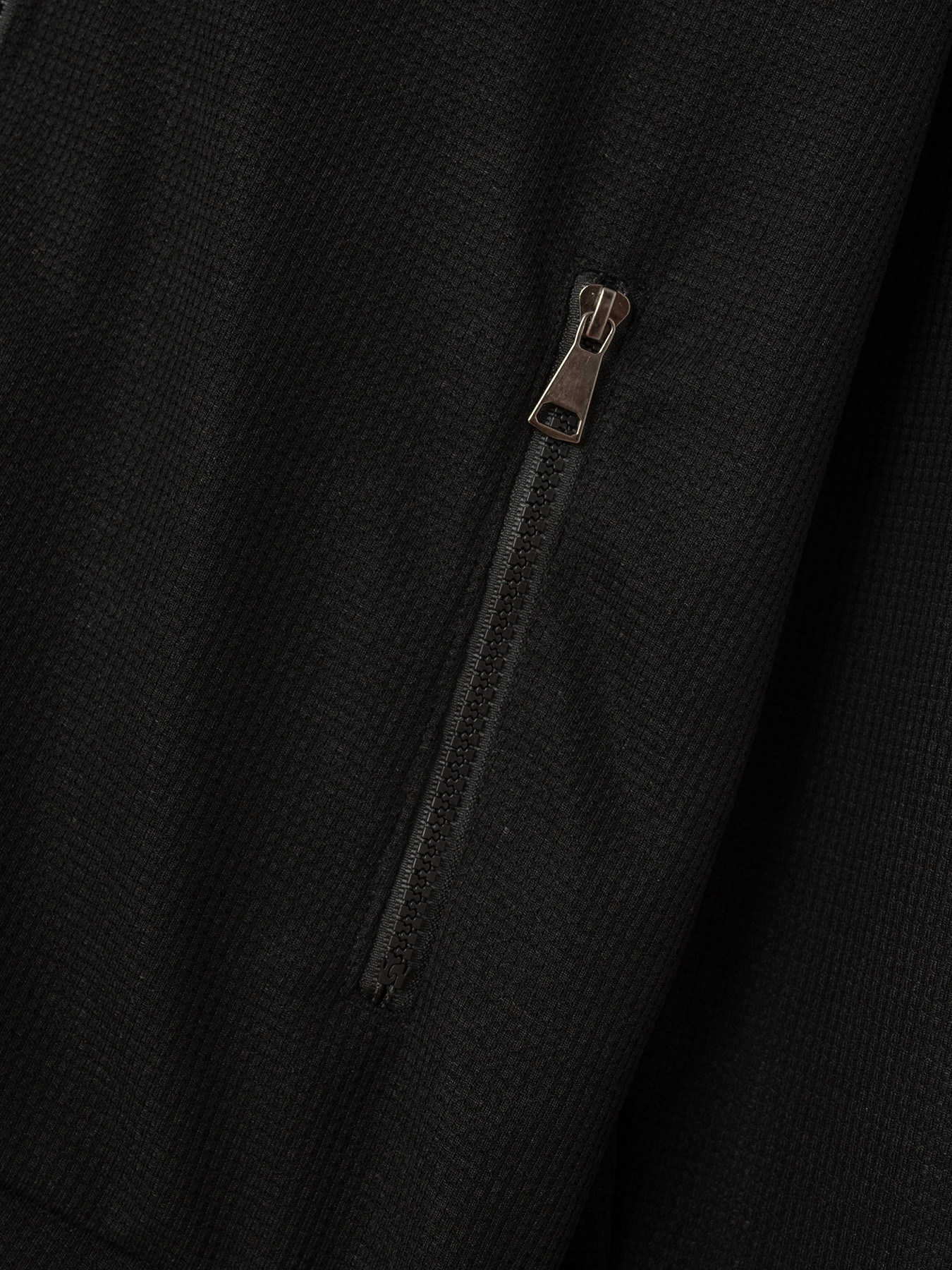 50代メンズファッション　ワッフル地襟付きアウター【ジップアップジャケット】