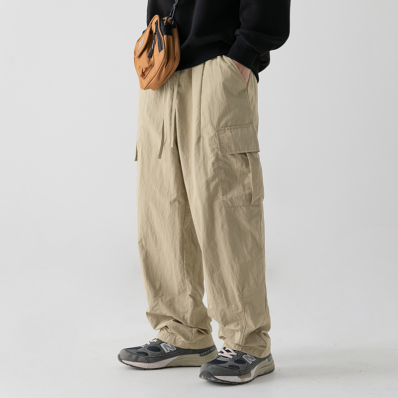 50代メンズファッション パンツ/ズボン ゆったり  カーゴストレートパンツ