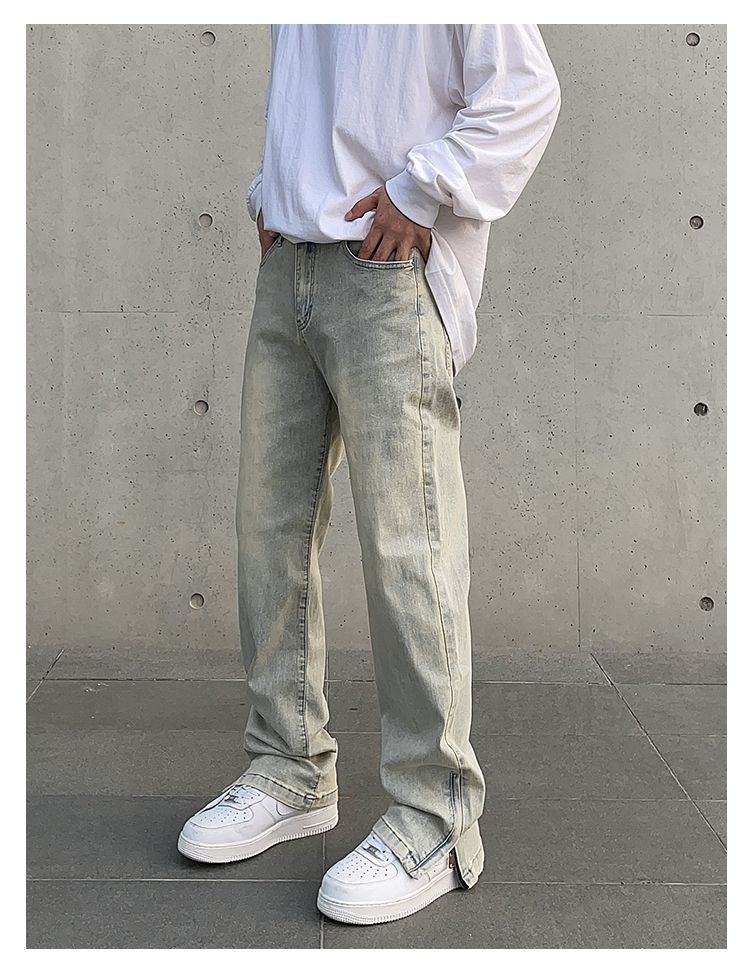 50代メンズファッション 男女兼用 ゆったり着古し風 【デニムパンツ ズボン】