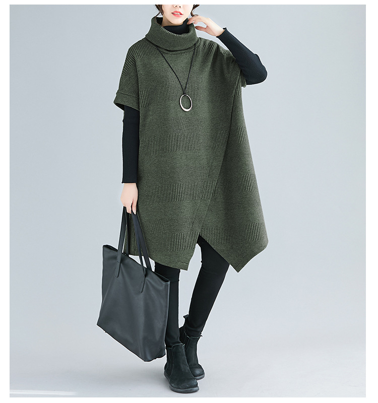 タートルネック ニットワンピース チュニック 秋冬 暖か