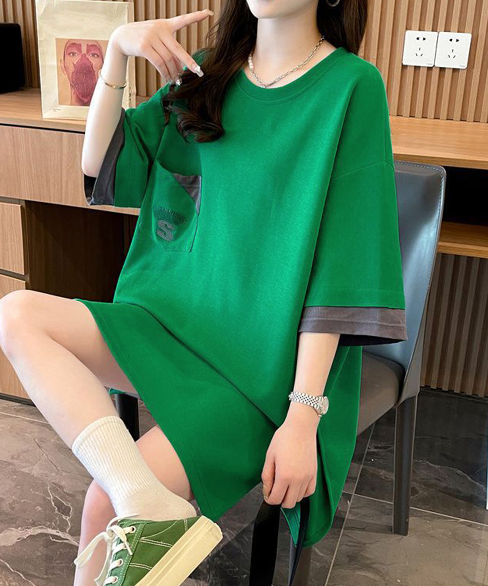 配色切替オーバーサイズチュニック