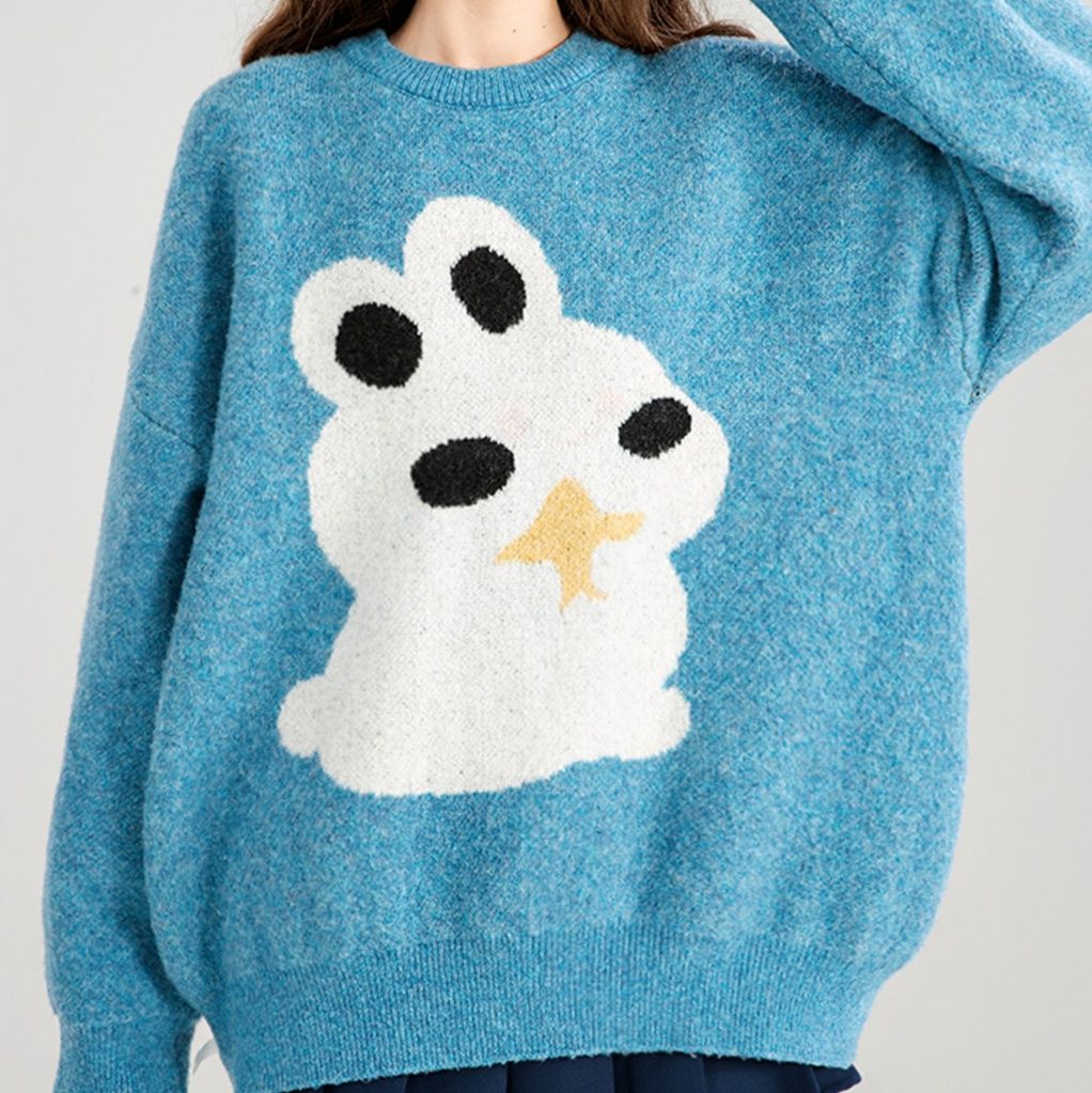  うさぎモチーフチュニックスウェット