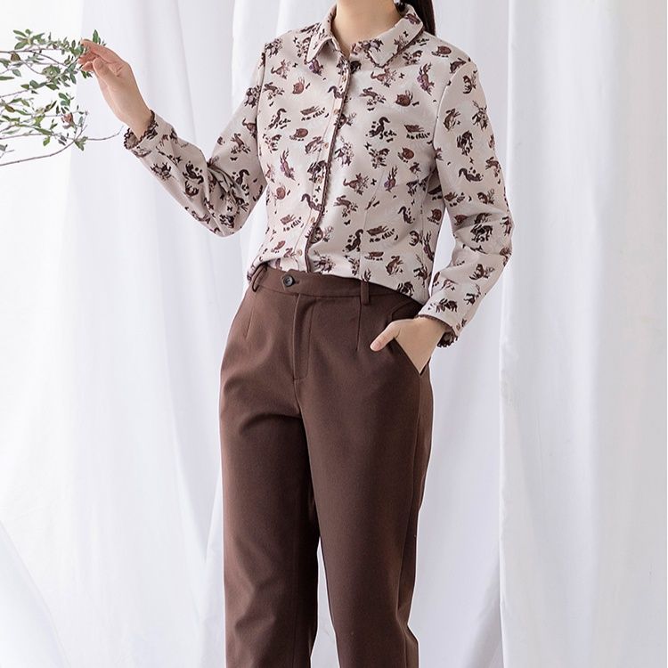 古典模様の優美チュニックシャツ