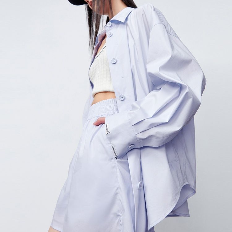 ゆったりシルエットチュニックシャツ