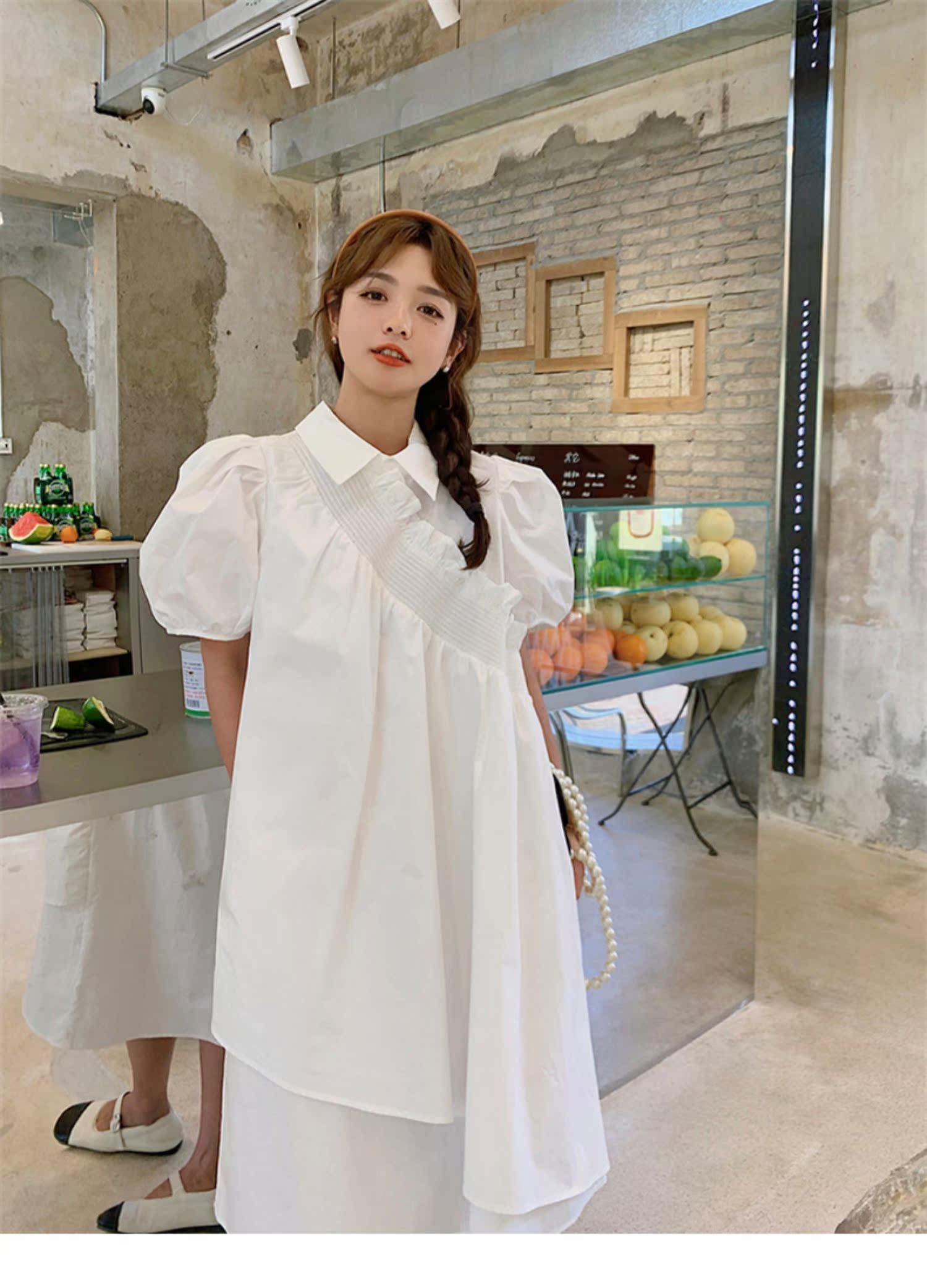 シンプル優美チュニックワンピース
