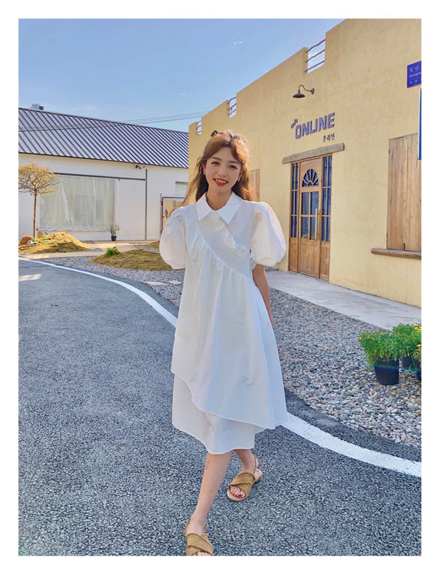 シンプル優美チュニックワンピース