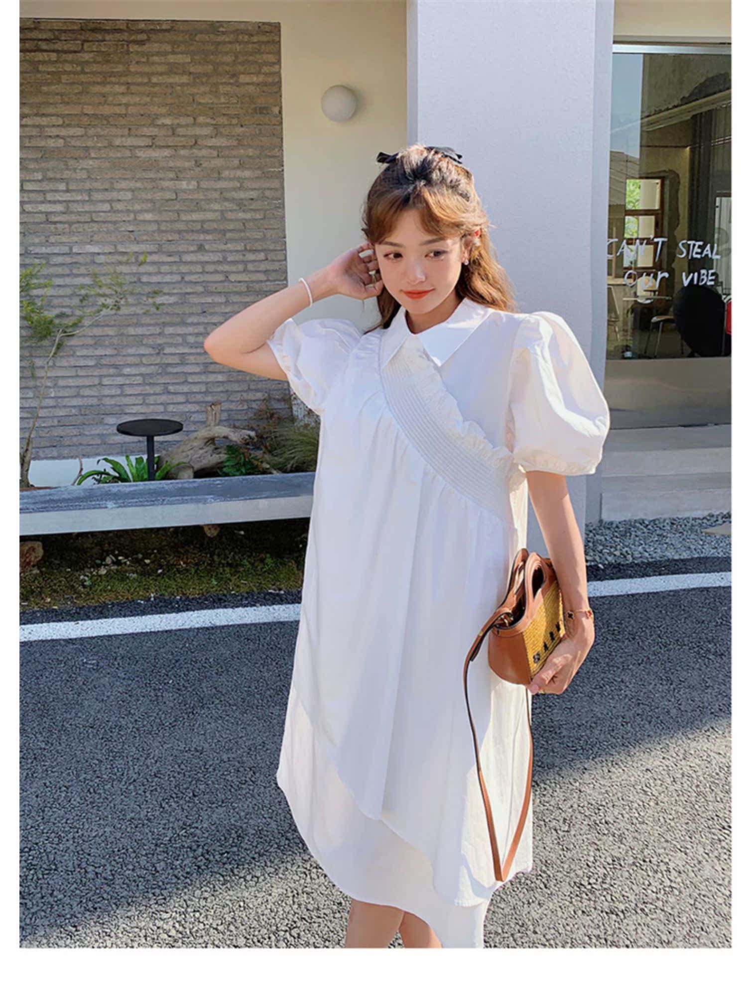 シンプル優美チュニックワンピース