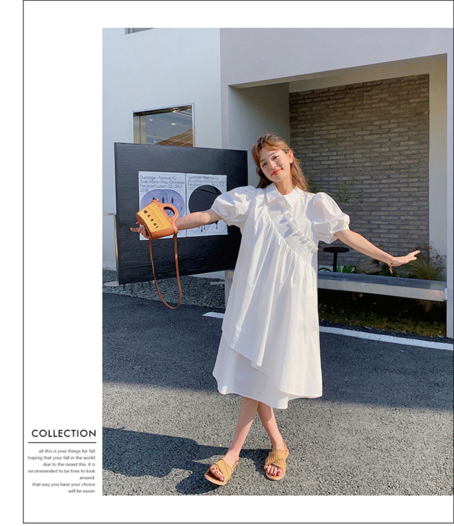 シンプル優美チュニックワンピース