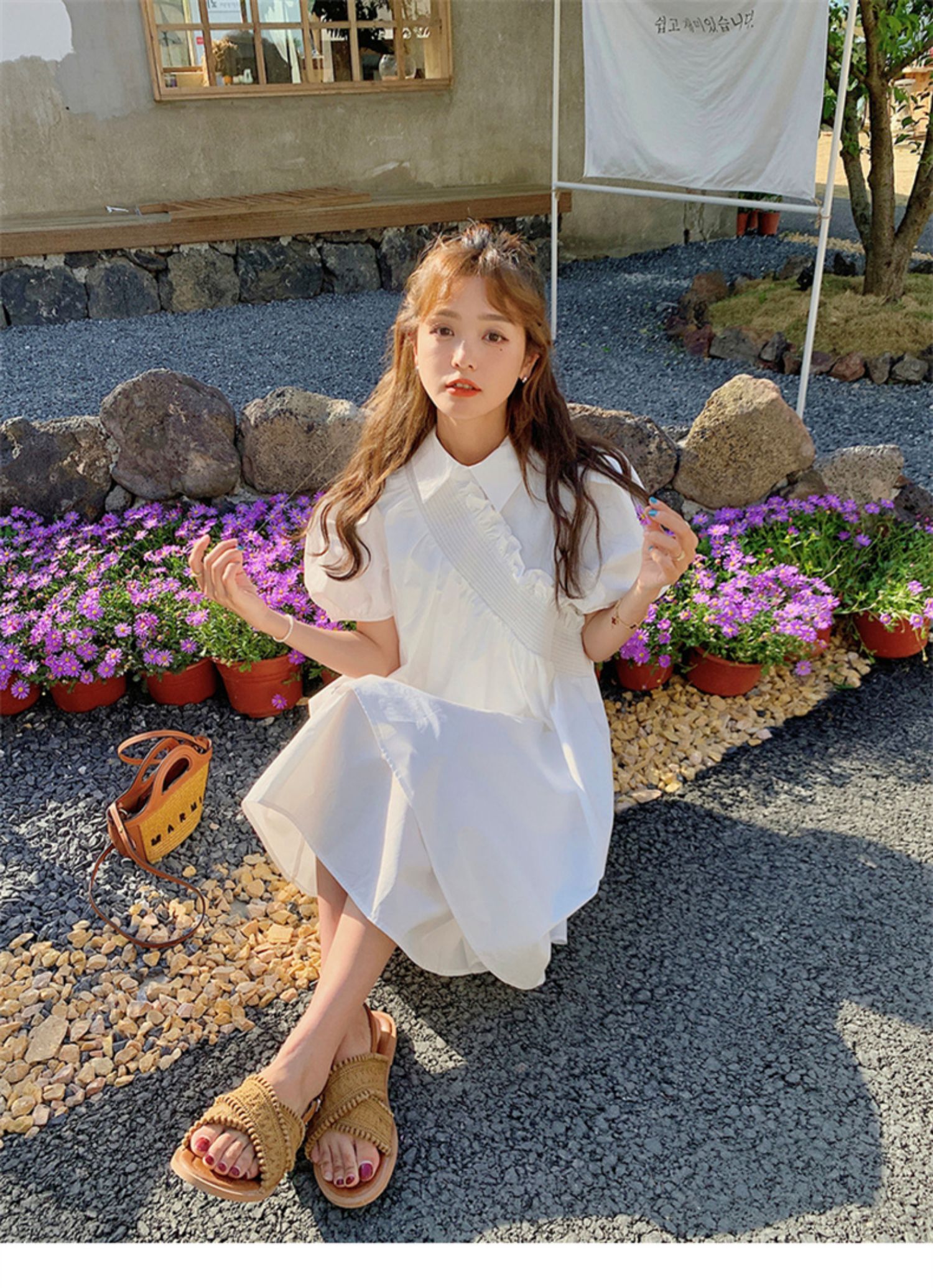 シンプル優美チュニックワンピース