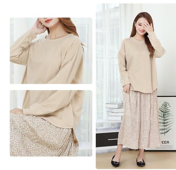 体型カバー長袖チュニック大きいサイズ対応カットソートップス