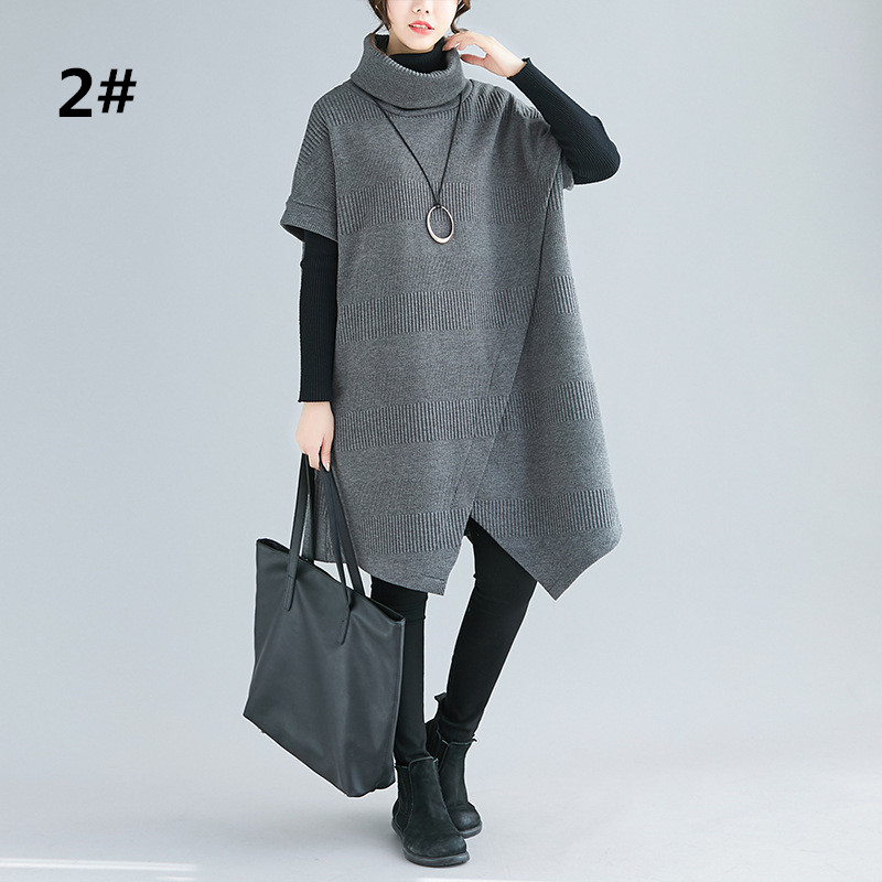 タートルネック ニットワンピース チュニック 秋冬 暖か