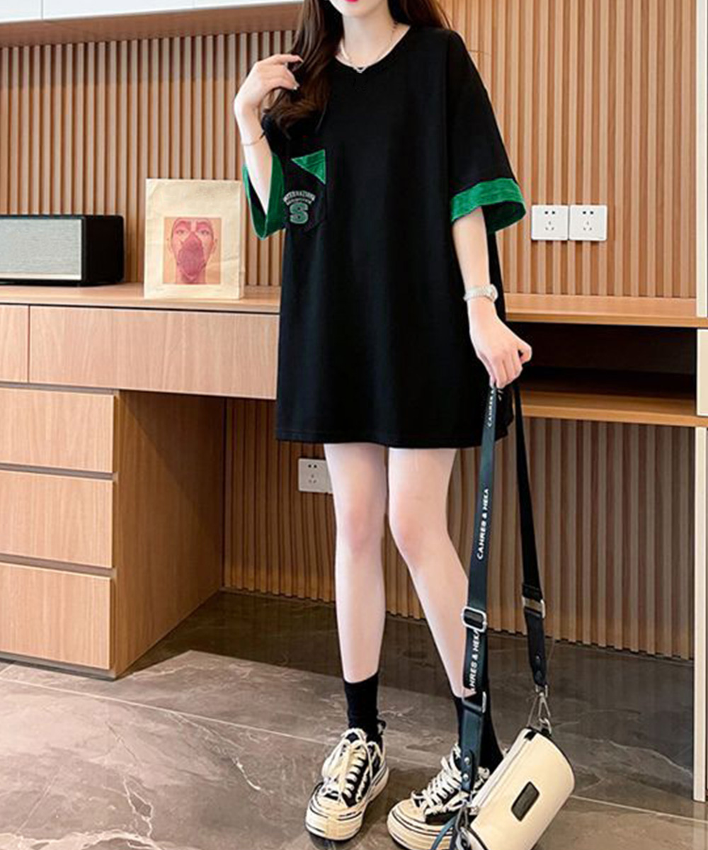 配色切替オーバーサイズチュニック