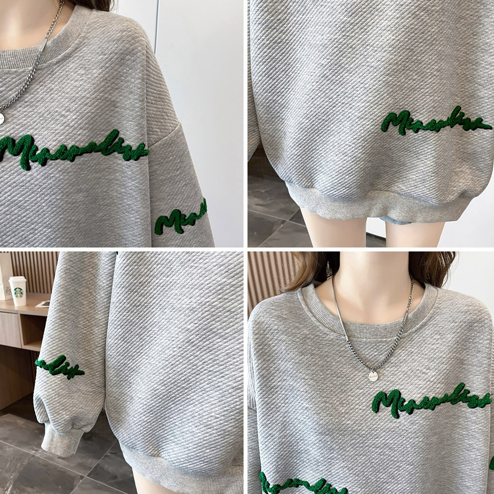刺繍ロゴ スウェット チュニック ビッグシルエット