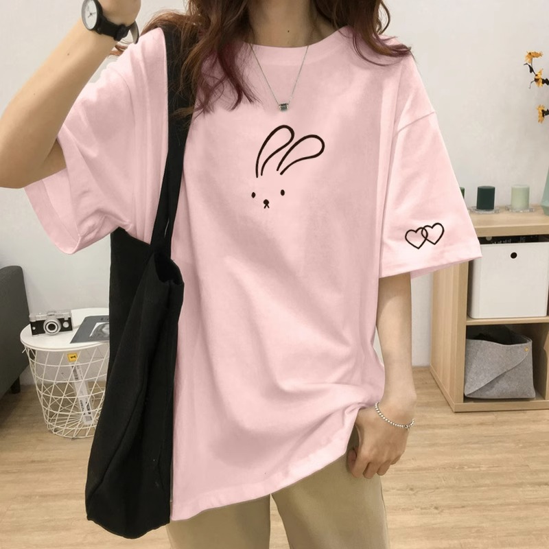 うさぎ刺繍ゆったりチュニック