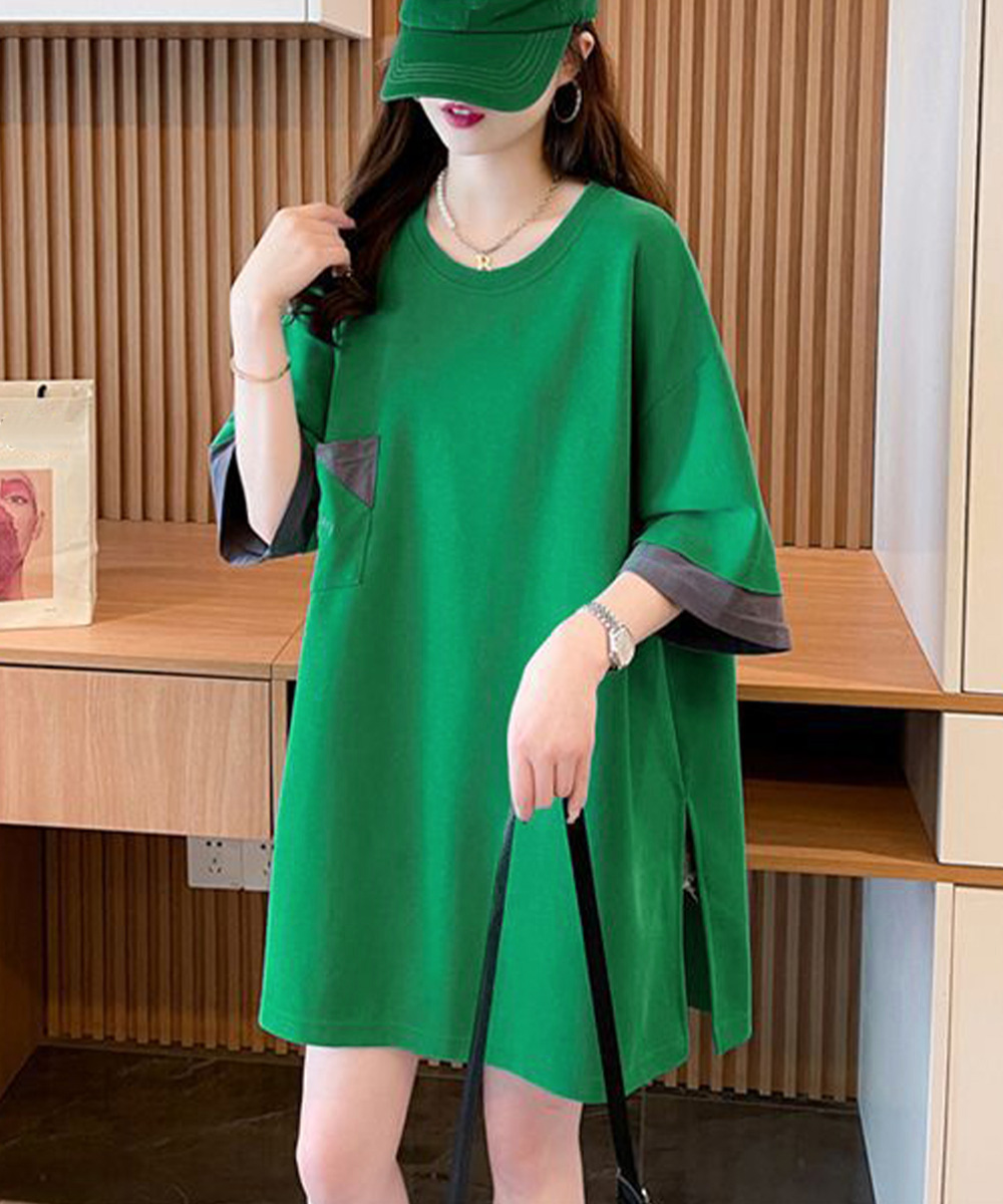 配色切替オーバーサイズチュニック