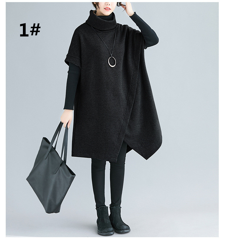 タートルネック ニットワンピース チュニック 秋冬 暖か