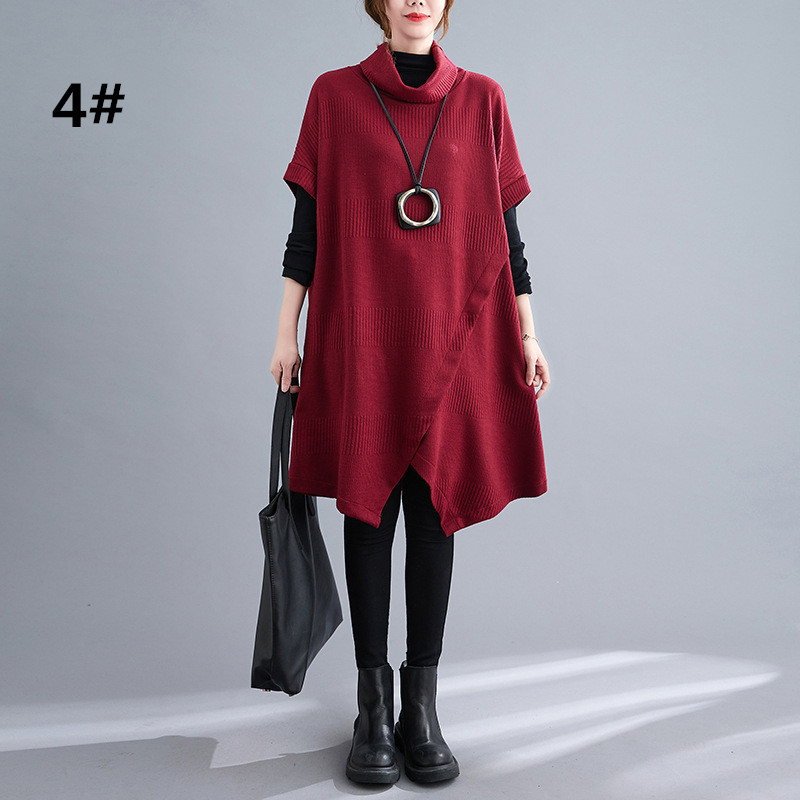 タートルネック ニットワンピース チュニック 秋冬 暖か