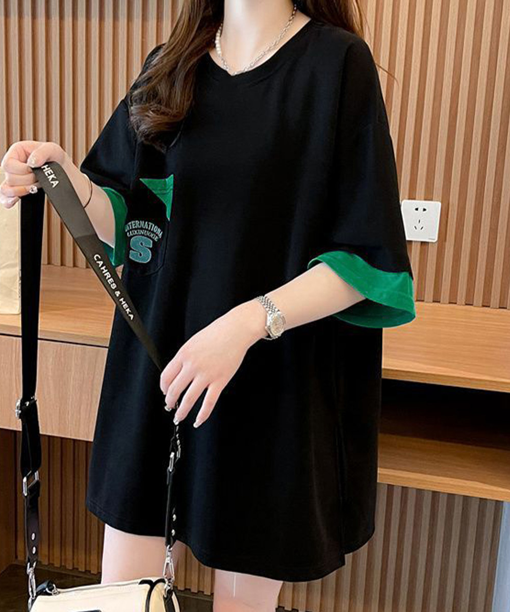 配色切替オーバーサイズチュニック