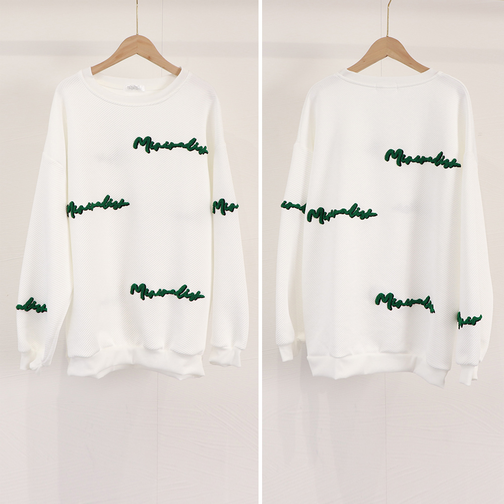 刺繍ロゴ スウェット チュニック ビッグシルエット