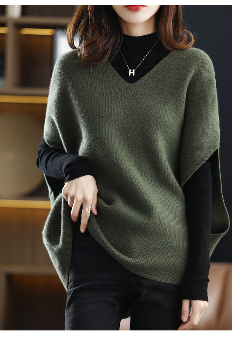 二の腕カバー ニットベスト レディース レイヤード チュニック