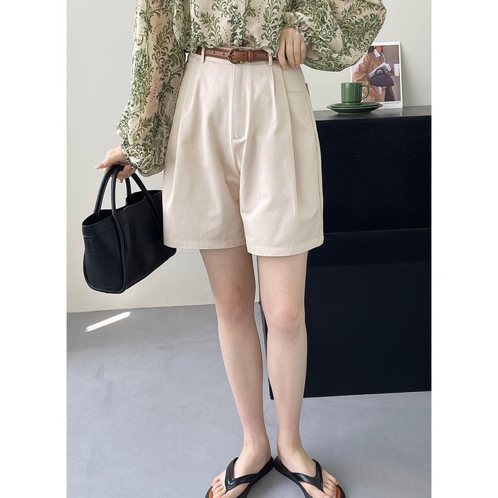 骨格ナチュラルリラックスフィットハーフパンツ