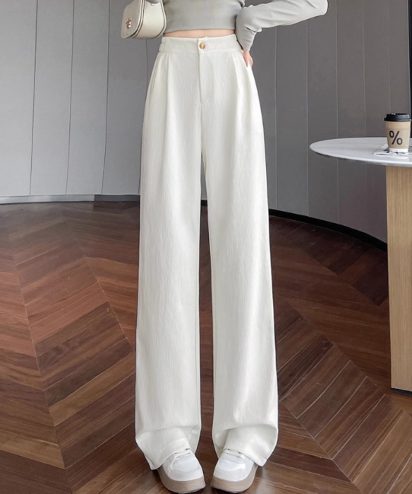 骨格ナチュラルワイドストレートスラックスパンツ