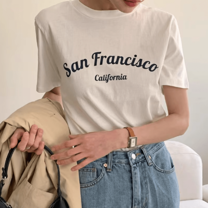 骨格ナチュラルプリントTシャツ