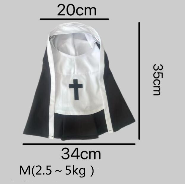 ネイビーコーデ ペット服 修道女風 変身衣装 猫犬用 撮影小物