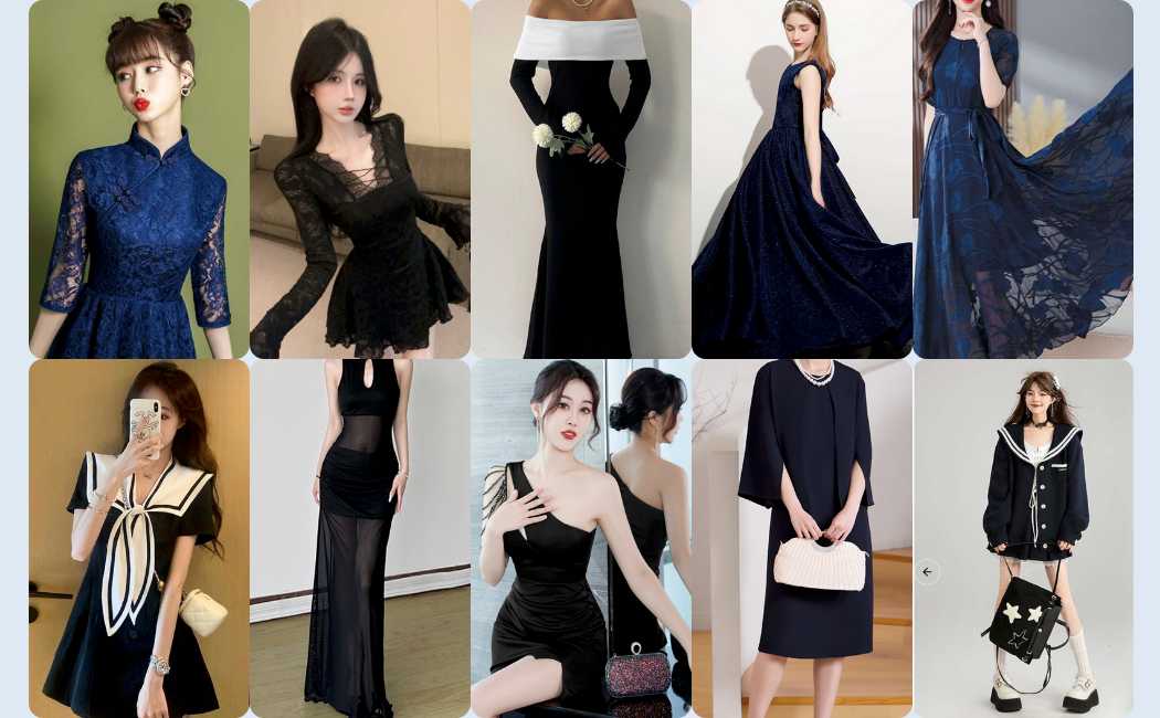 絶対映える！ネイビーパーティードレス27選！結婚式からコスプレパーティーまで！