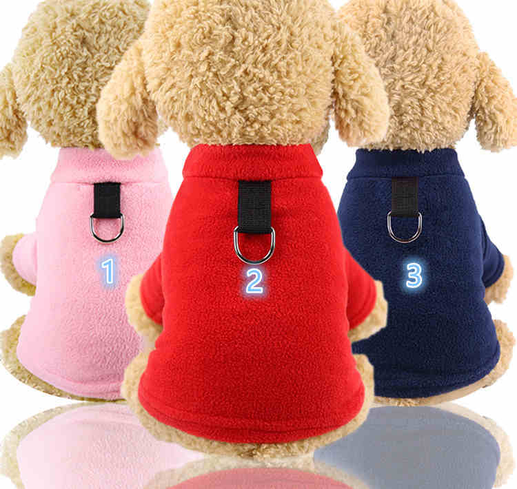 ネイビーコーデ 暖かい厚手フリース猫犬兼用ペット服秋冬新作