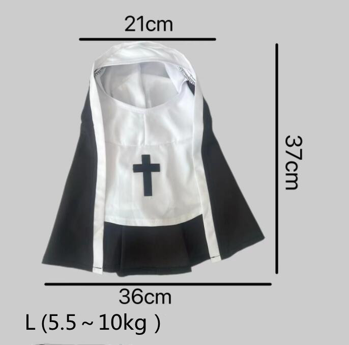 ネイビーコーデ ペット服 修道女風 変身衣装 猫犬用 撮影小物