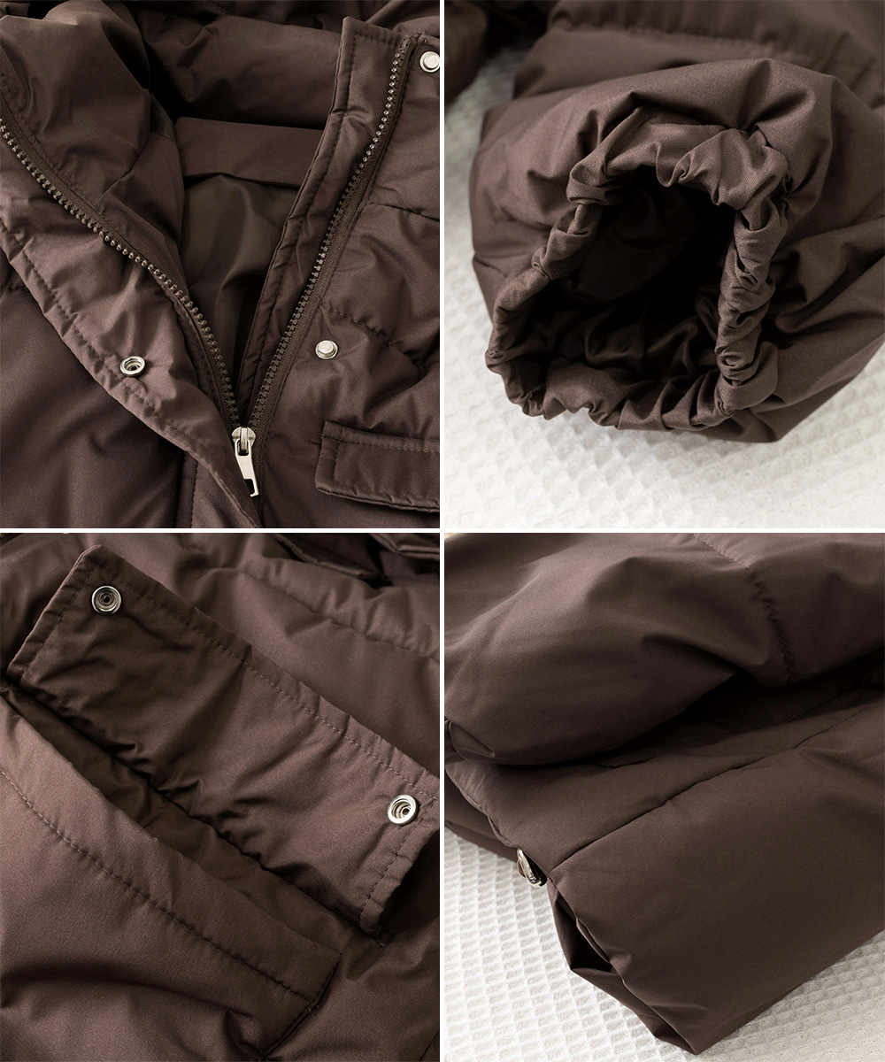 ネイビーコーデ レディース フード付き中綿アウター 防寒コート